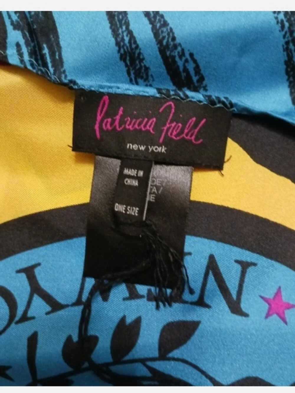 NWT Patricia Field Limited Edition Colorful Pop Art Silk Scarf  39